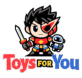 Transparent logo of the "Toys For You" store with the store name written below the mascot.