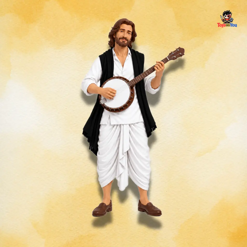 Antony Firingee Action Figure from Bengali History, holding a banjo in hand.