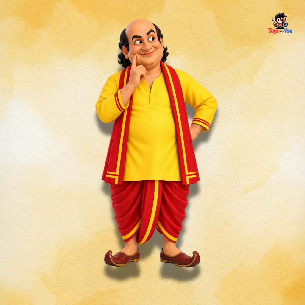 Gopal Bhar Action Figure Inspired by Bengali folklore, wearing a traditional bengali attire.