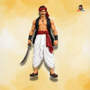 Raghu Dakat figure in traditional Bengali-inspired attire