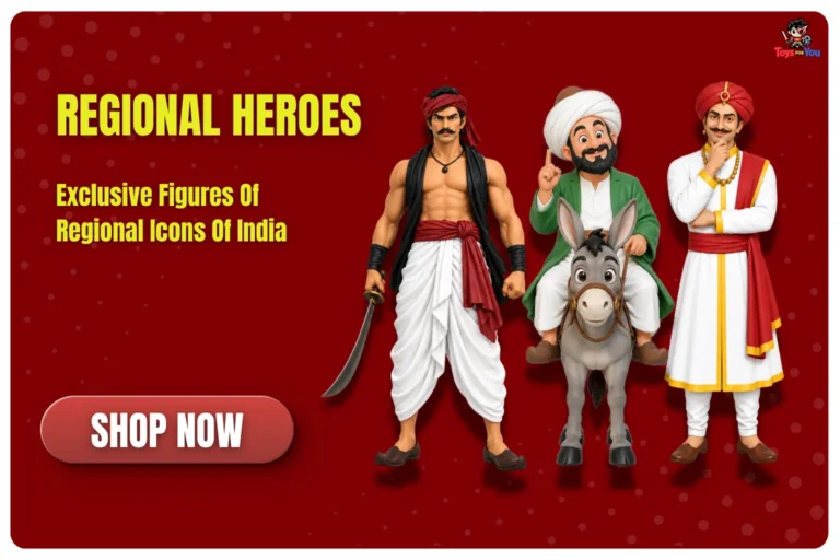 Shop page of India's Regional Heroes Action Figures in ToysForYou.in.